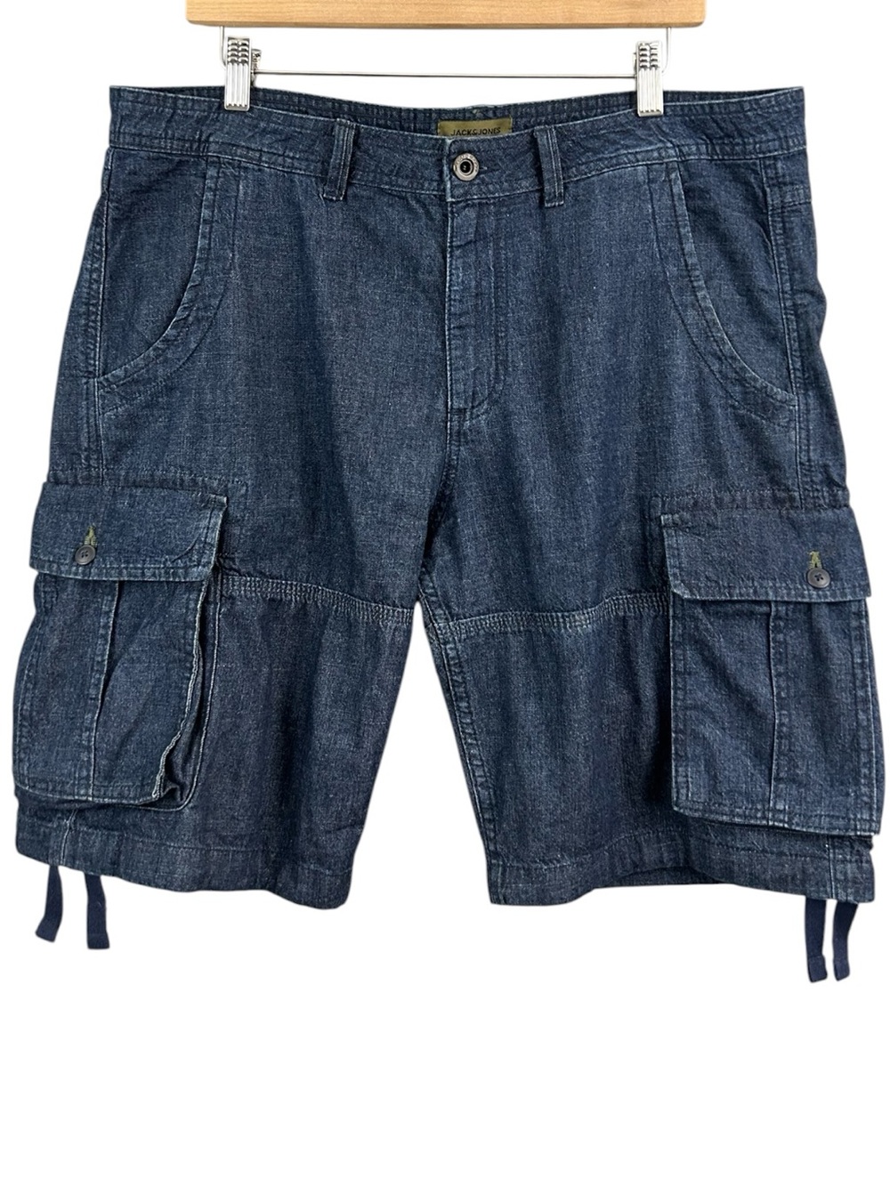 Jack & Jones Cargo Denim Shorts Dark Blue Size XL
